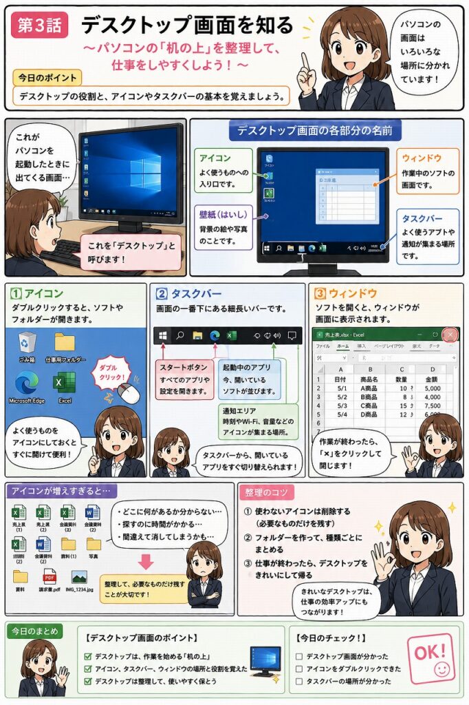 デスクトップ画面を知る