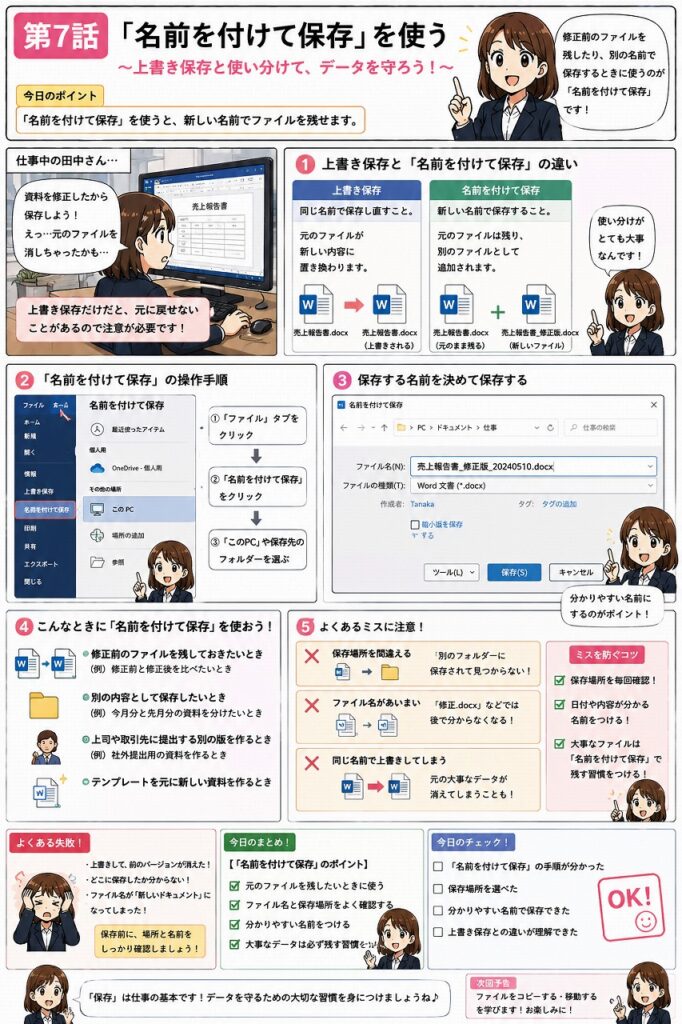 「名前を付けて保存」を使う