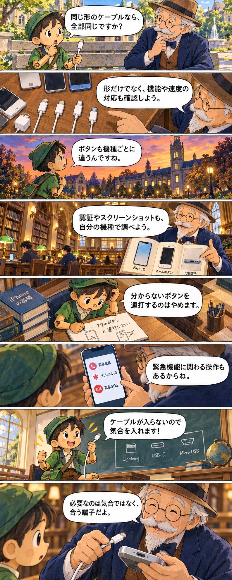 第14章の8コマ漫画。セリフは続く本文に記載。