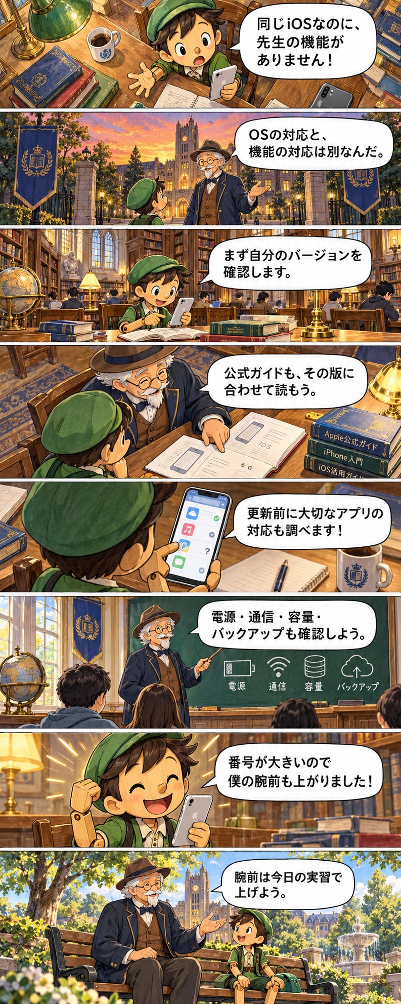 第15章の8コマ漫画。セリフは続く本文に記載。