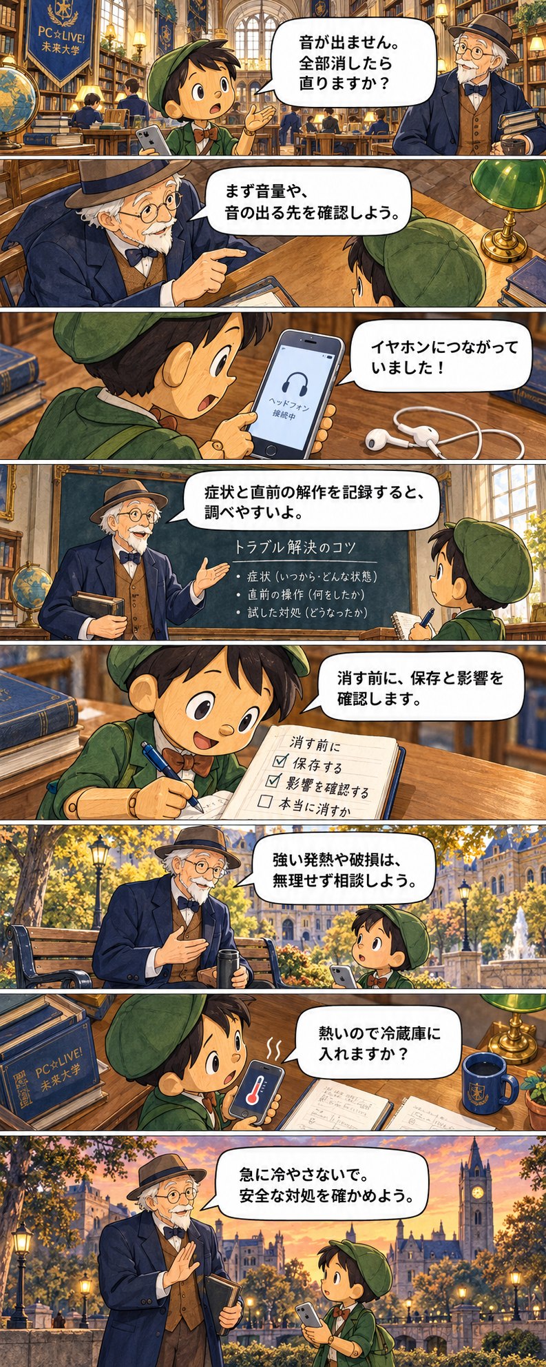 第17章の8コマ漫画。セリフは続く本文に記載。