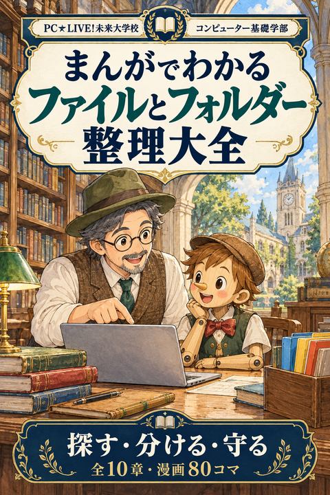 まんがでわかる ファイルとフォルダー整理大全の表紙