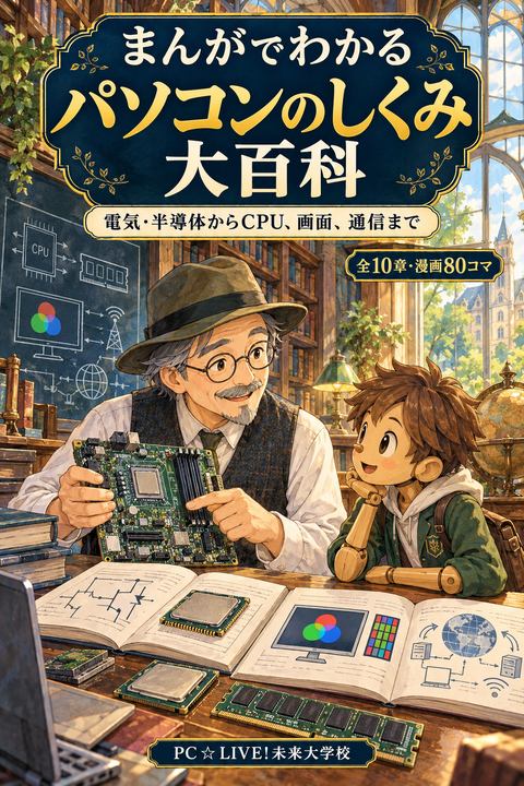 まんがでわかる パソコンのしくみ大百科の表紙