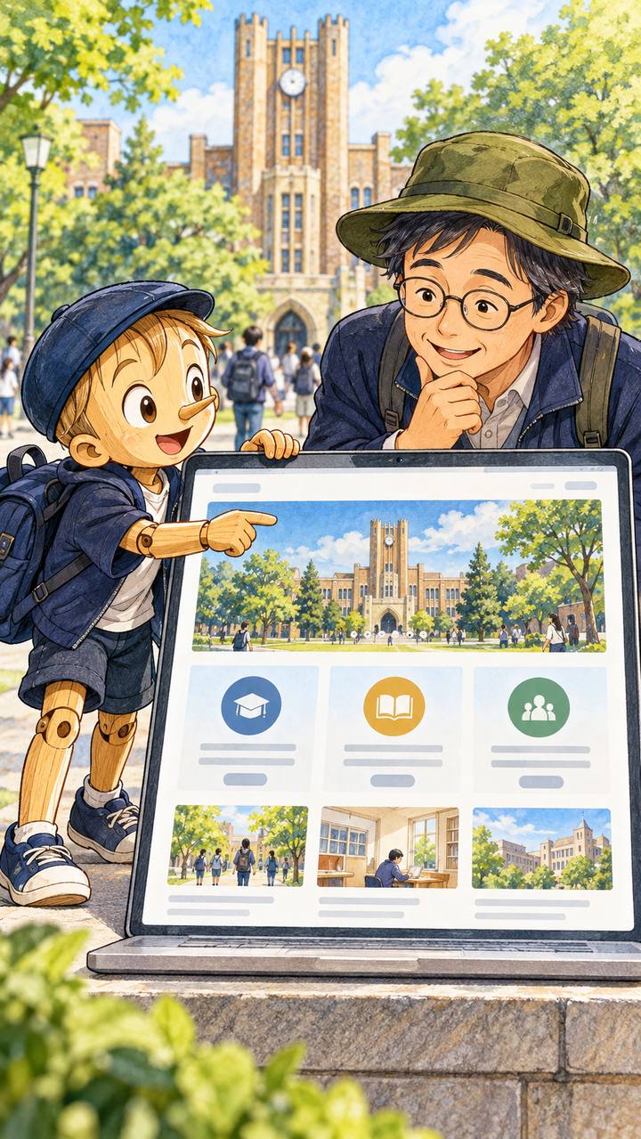 分かりやすいトップページを正面から