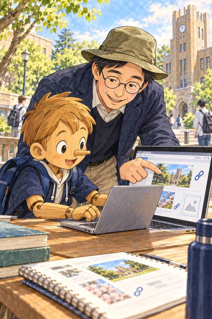 リンクと画像を修正する手元